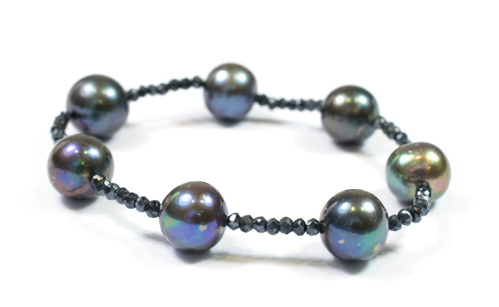 Hochwertiges Ricci Armband mit 11-13mm echten Zuchtperlen & facettiertem Spinell